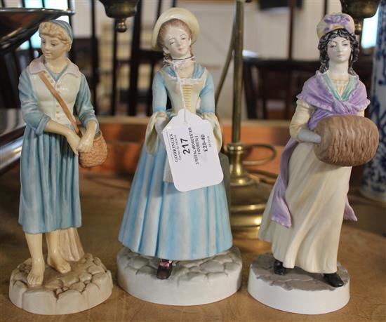 3 Royal Worcester figures